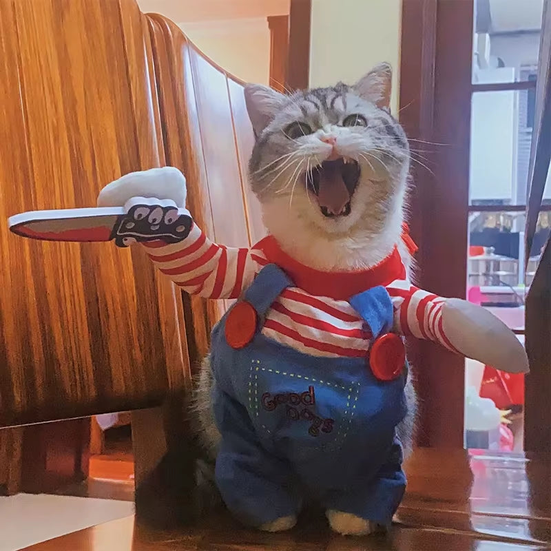 Halloween Pet Costume Small Medium Dogs Cats Funny Animal Transform Outfit Dog Cat Clothing for Festival Party Cosplay